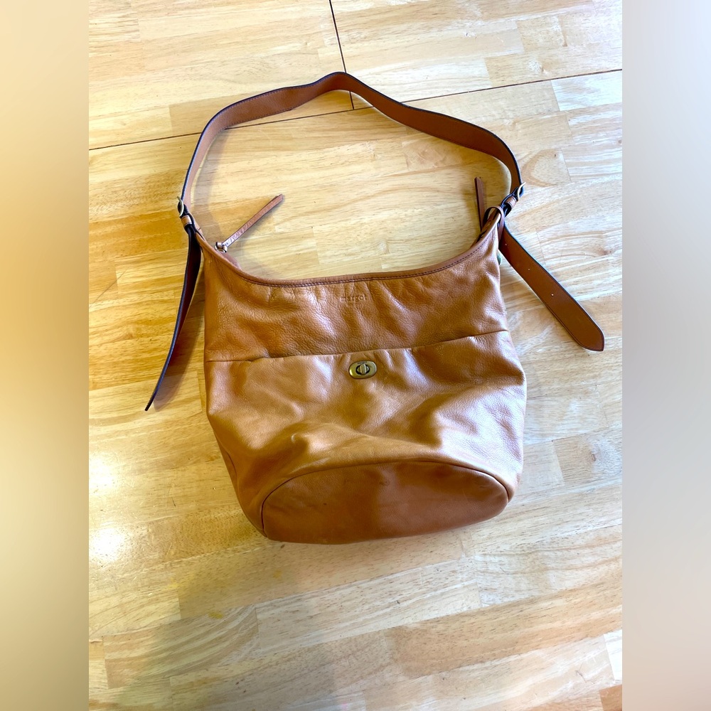 👜 Margot New York Leather Crossbody Purse - Brown/Tan